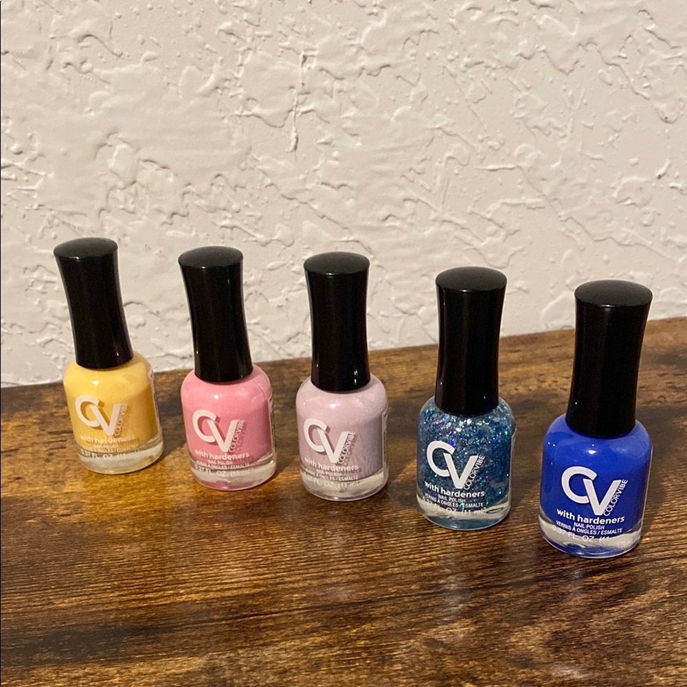 Nail Polish Set - Yellow, Pink, Blue Shades